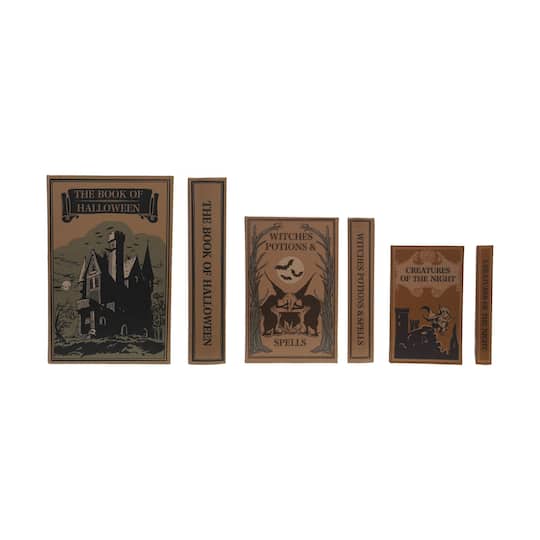 Hello Honey® MDF & Linen Halloween Themed Book Storage Boxes Set